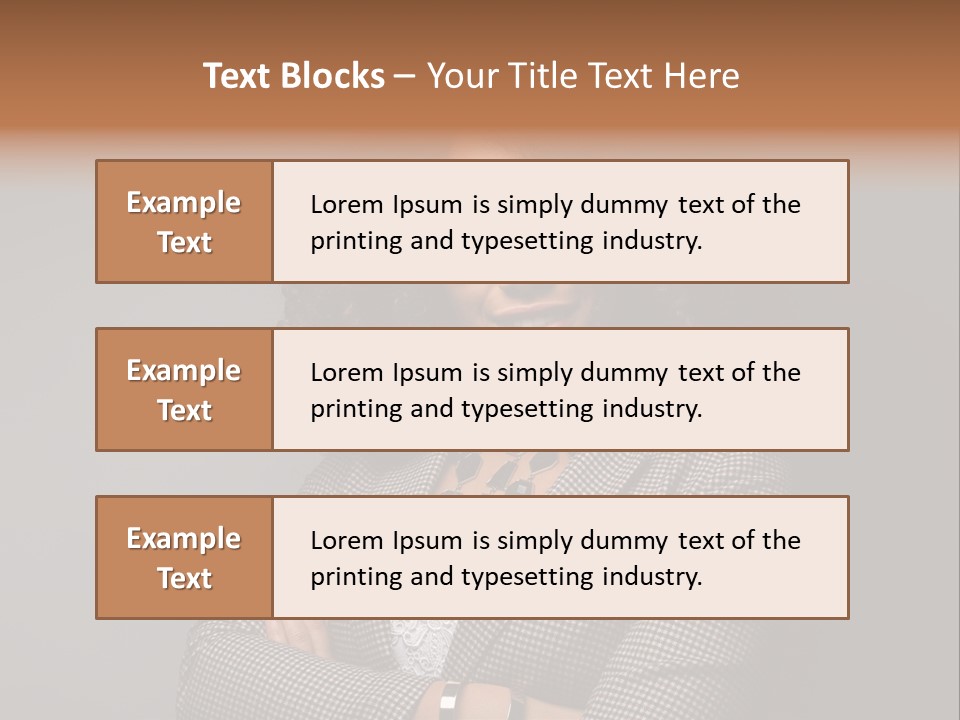 Black Facial Expression Mature  PowerPoint Template