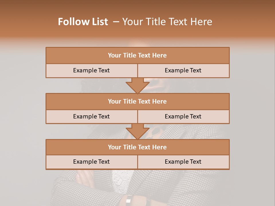 Black Facial Expression Mature  PowerPoint Template
