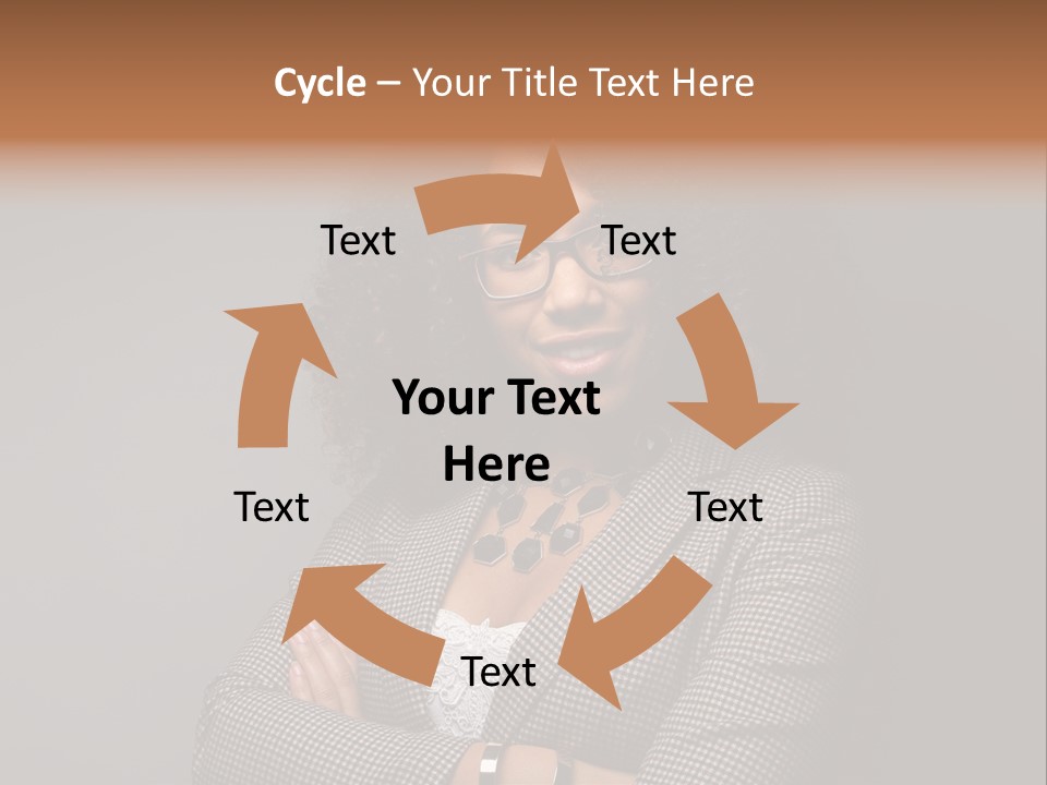 Black Facial Expression Mature  PowerPoint Template