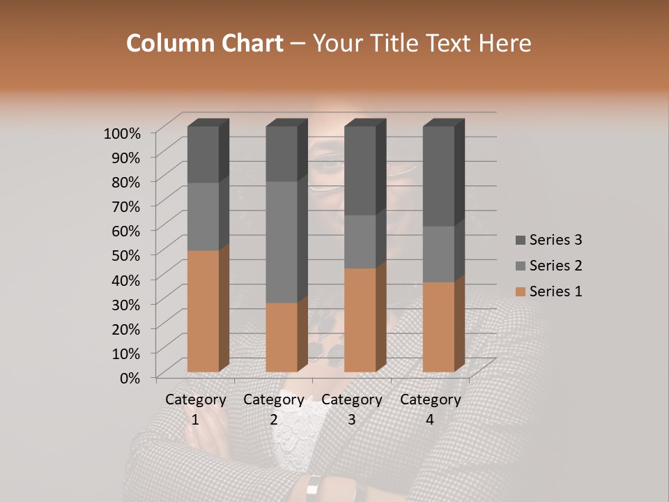 Black Facial Expression Mature  PowerPoint Template