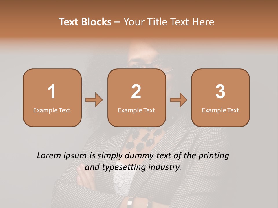 Black Facial Expression Mature  PowerPoint Template