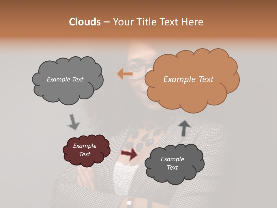 Black Facial Expression Mature  PowerPoint Template