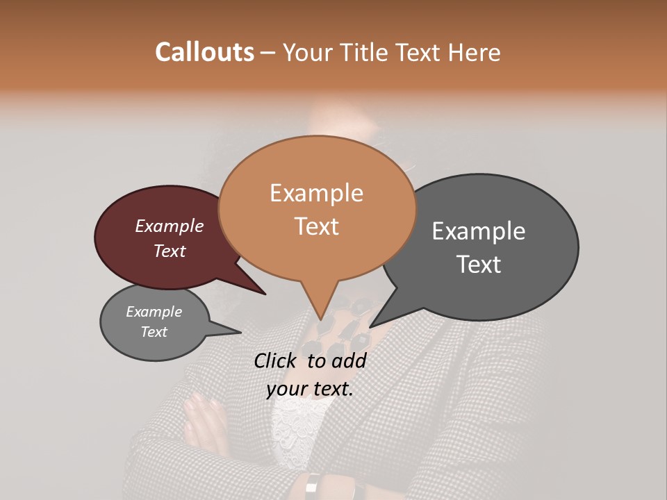 Black Facial Expression Mature  PowerPoint Template