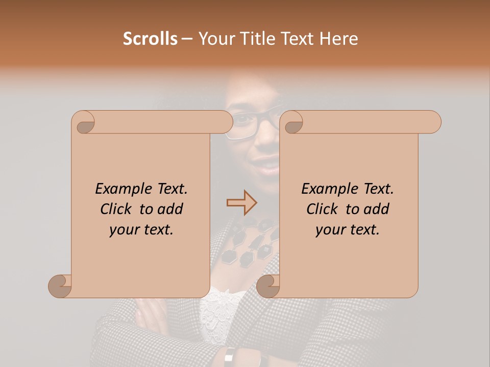 Black Facial Expression Mature  PowerPoint Template