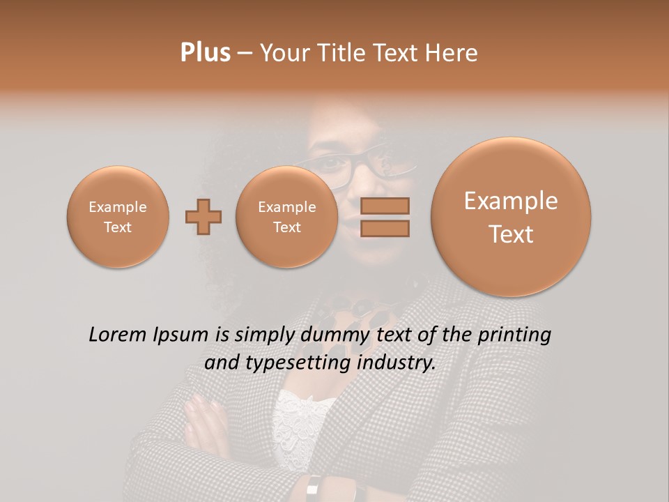 Black Facial Expression Mature  PowerPoint Template