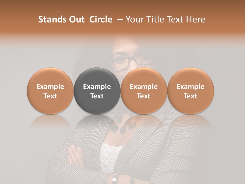 Black Facial Expression Mature  PowerPoint Template