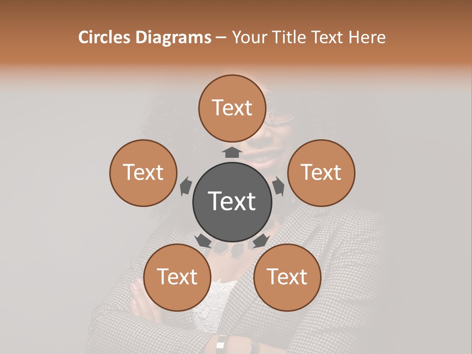 Black Facial Expression Mature  PowerPoint Template