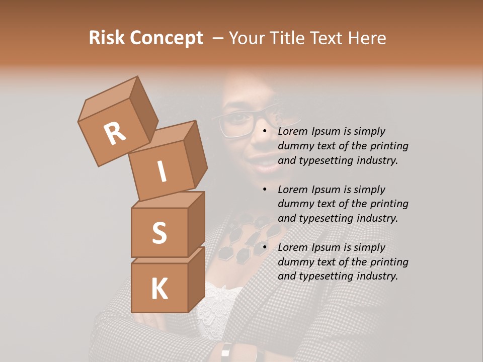 Black Facial Expression Mature  PowerPoint Template