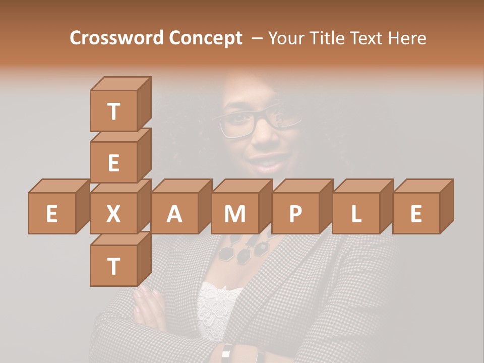 Black Facial Expression Mature  PowerPoint Template