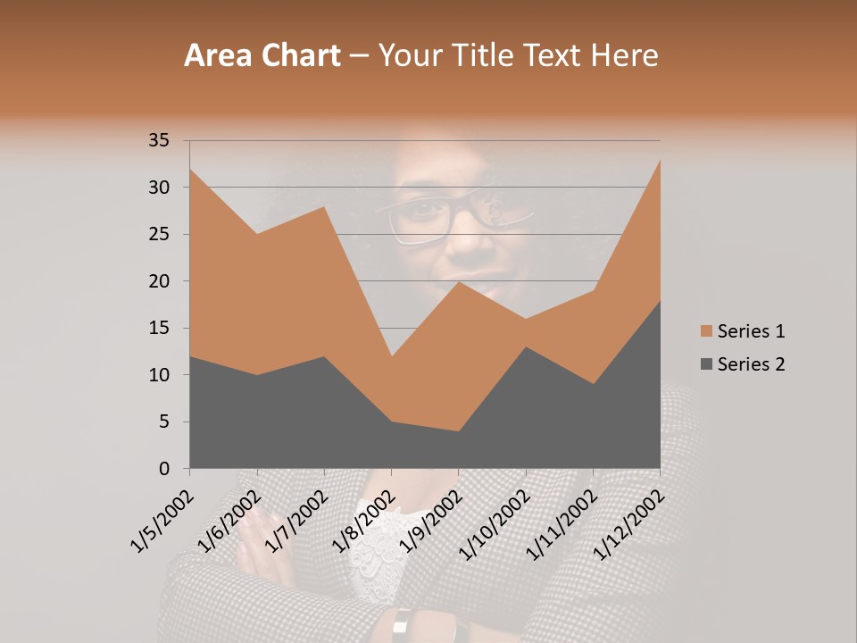 Black Facial Expression Mature  PowerPoint Template