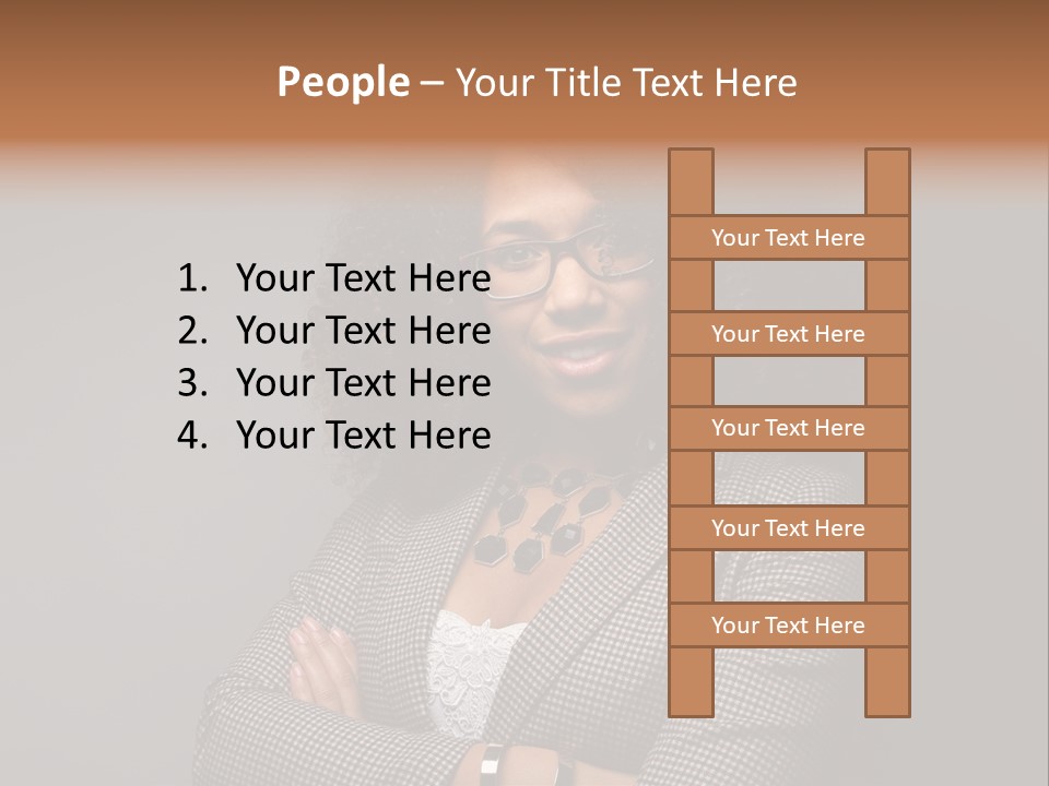 Black Facial Expression Mature  PowerPoint Template