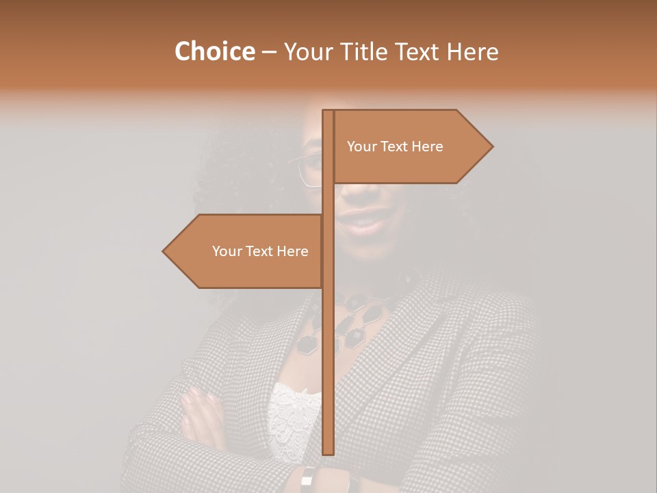 Black Facial Expression Mature  PowerPoint Template