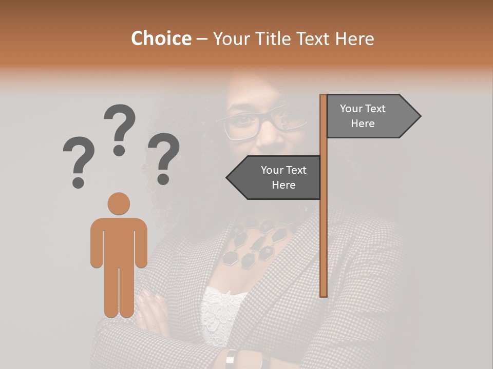 Black Facial Expression Mature  PowerPoint Template