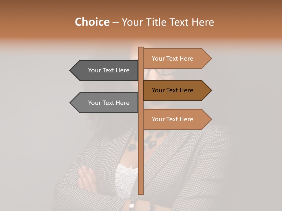 Black Facial Expression Mature  PowerPoint Template