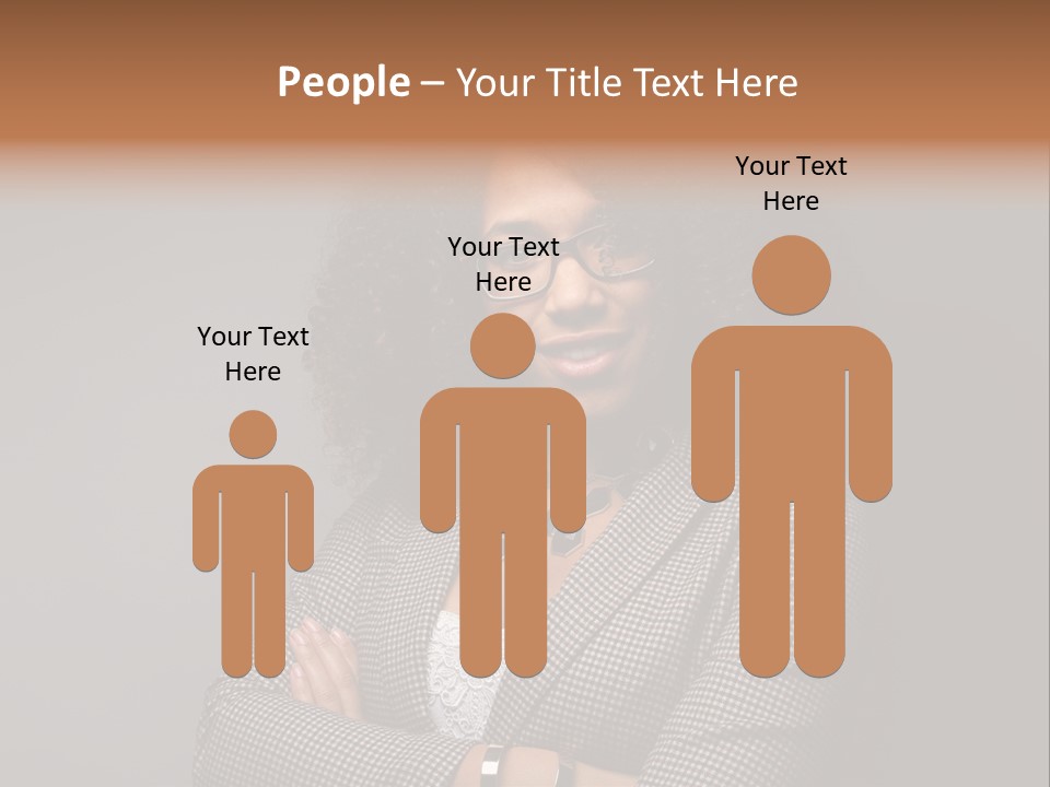 Black Facial Expression Mature  PowerPoint Template