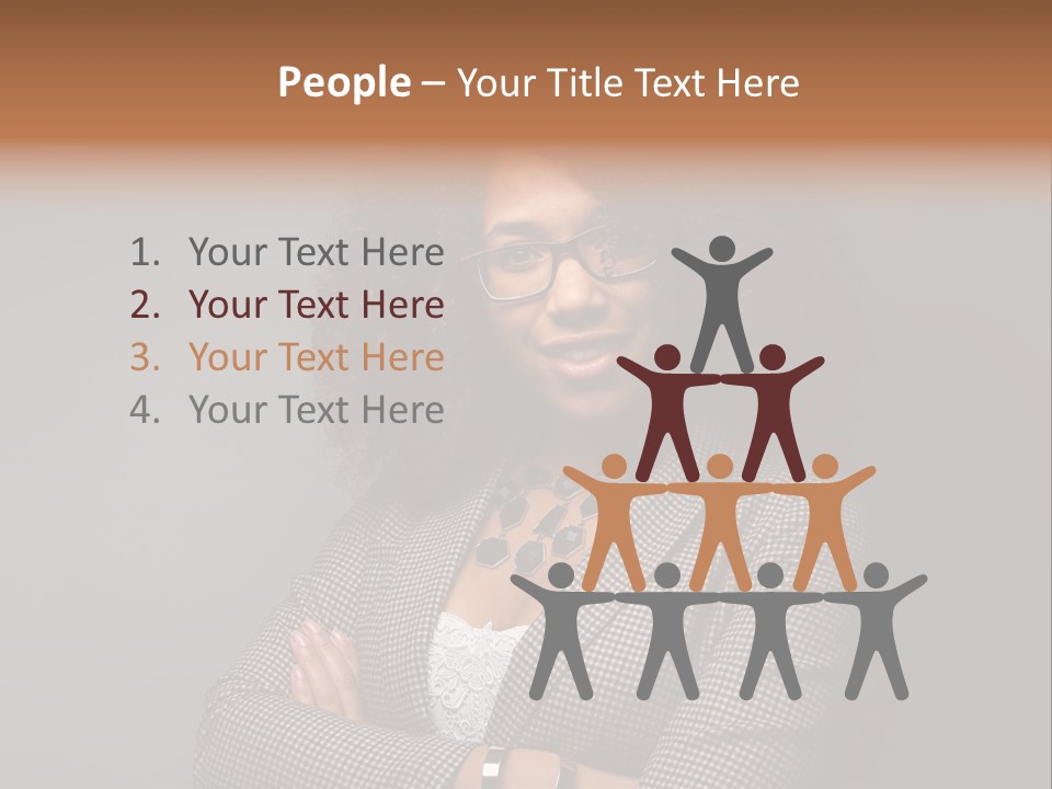 Black Facial Expression Mature  PowerPoint Template