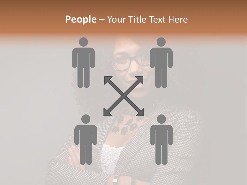 Black Facial Expression Mature  PowerPoint Template