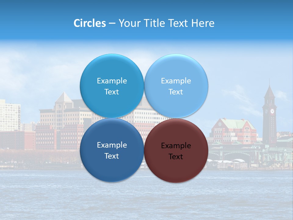 View Blue City PowerPoint Template