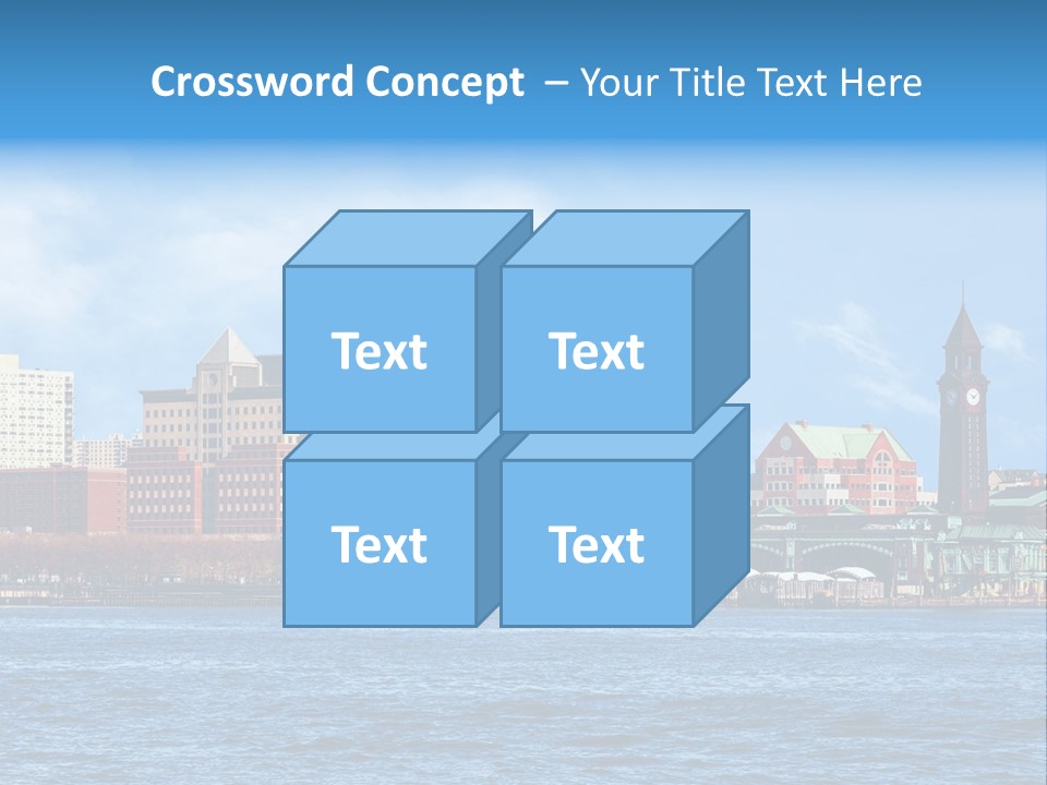 View Blue City PowerPoint Template