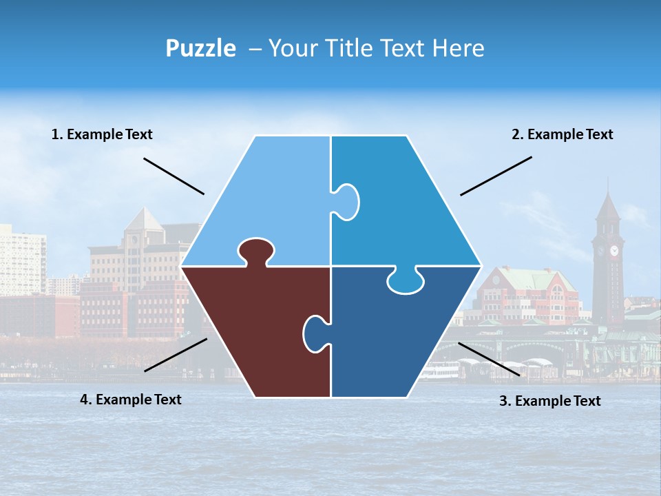 View Blue City PowerPoint Template