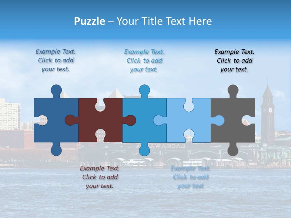 View Blue City PowerPoint Template