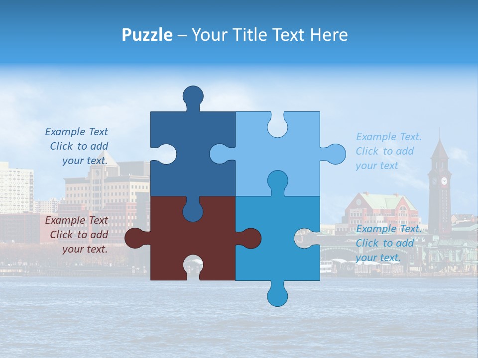 View Blue City PowerPoint Template