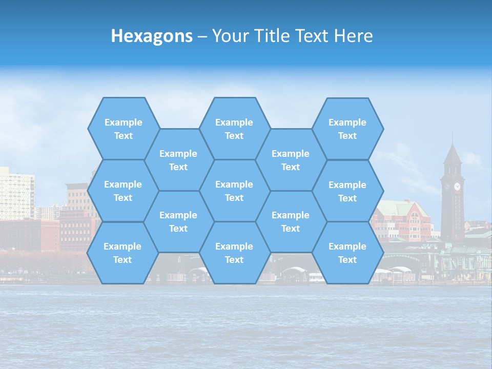 View Blue City PowerPoint Template