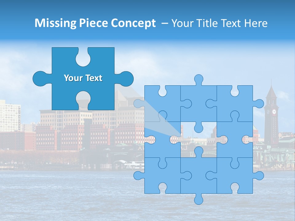 View Blue City PowerPoint Template