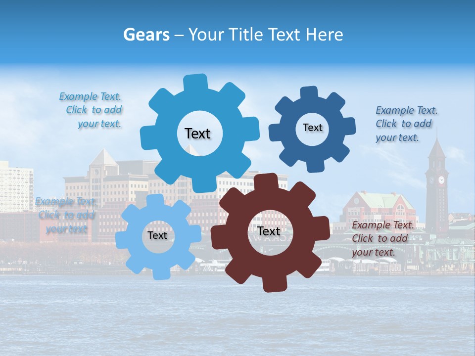 View Blue City PowerPoint Template