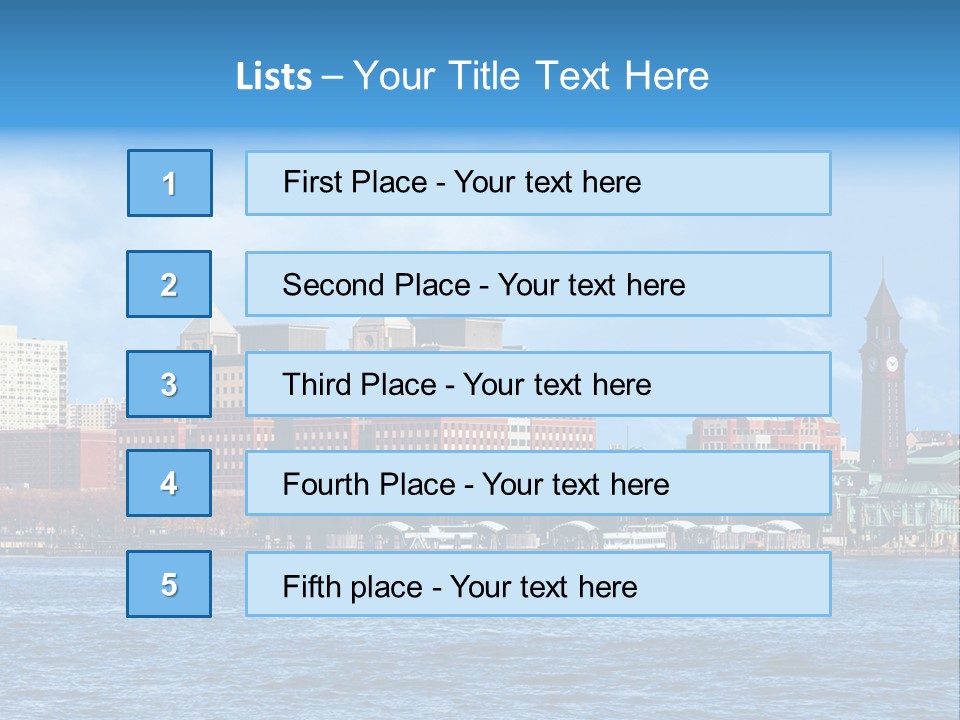 View Blue City PowerPoint Template