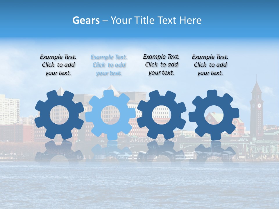 View Blue City PowerPoint Template