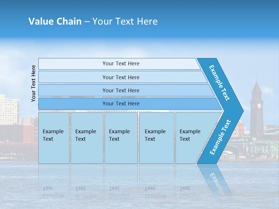 View Blue City PowerPoint Template