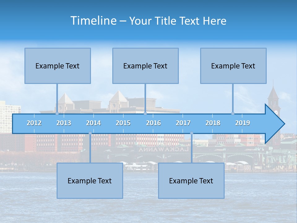 View Blue City PowerPoint Template