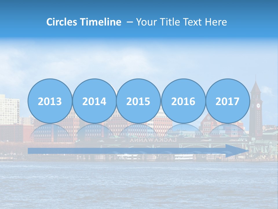 View Blue City PowerPoint Template