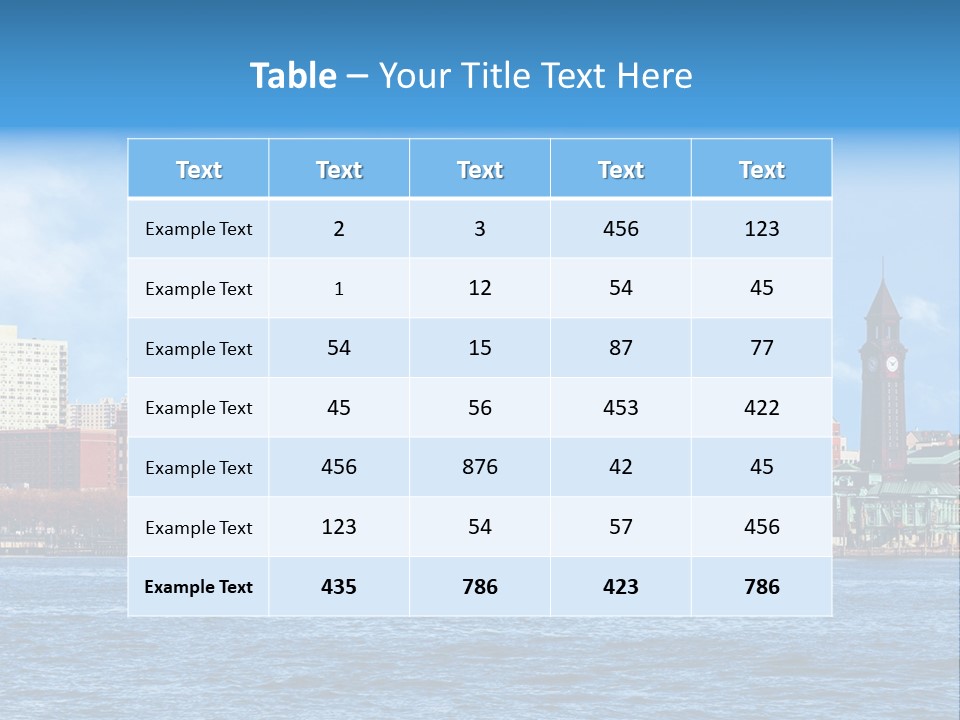 View Blue City PowerPoint Template