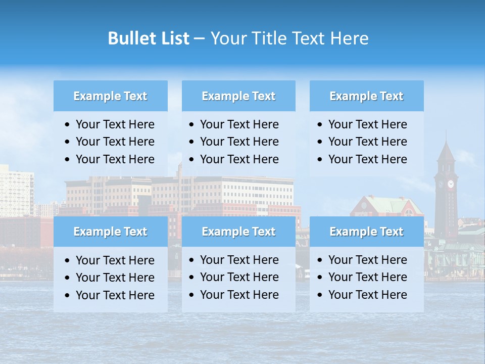View Blue City PowerPoint Template