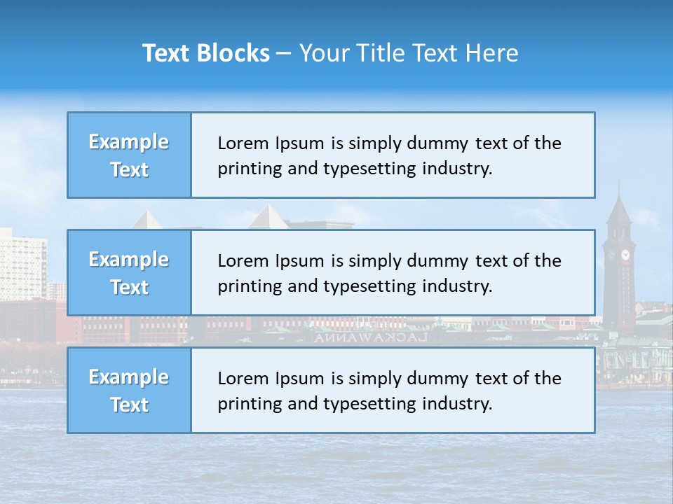 View Blue City PowerPoint Template