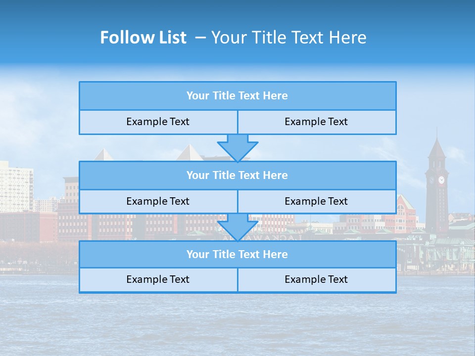 View Blue City PowerPoint Template