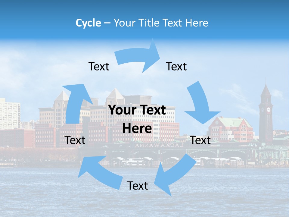 View Blue City PowerPoint Template