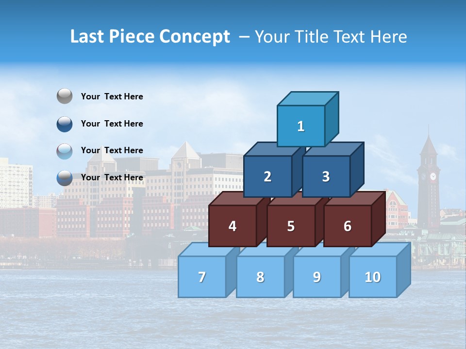 View Blue City PowerPoint Template