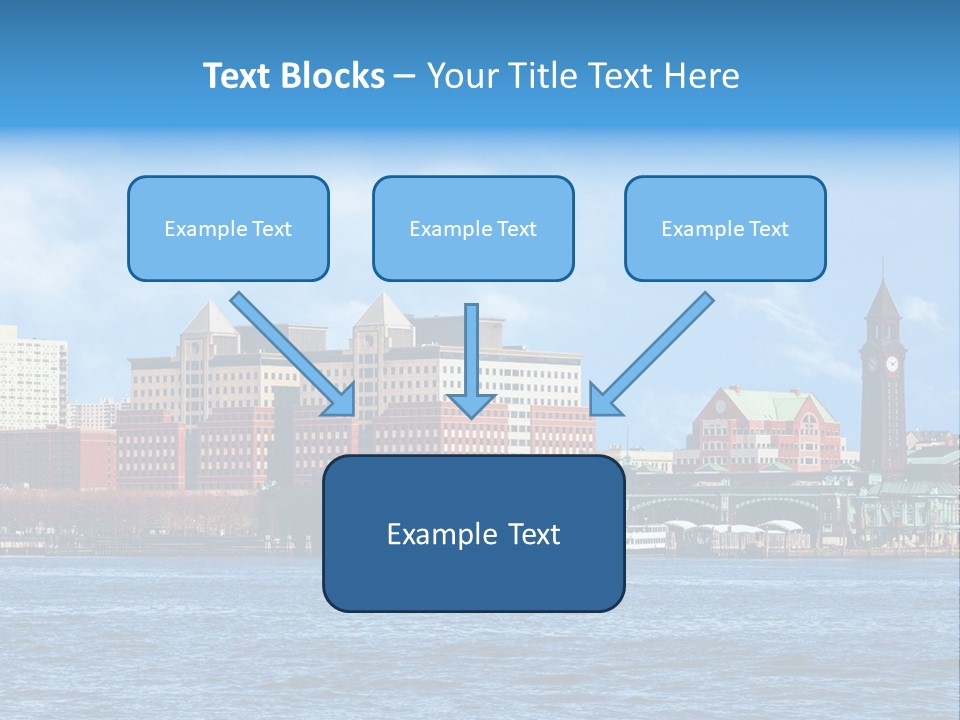 View Blue City PowerPoint Template