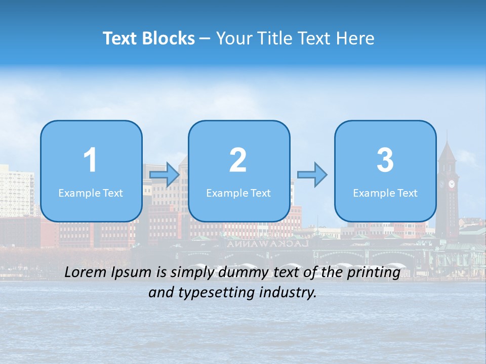 View Blue City PowerPoint Template