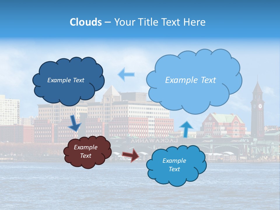 View Blue City PowerPoint Template