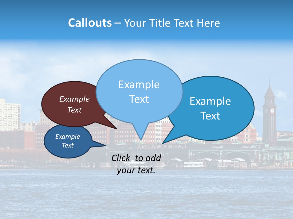 View Blue City PowerPoint Template