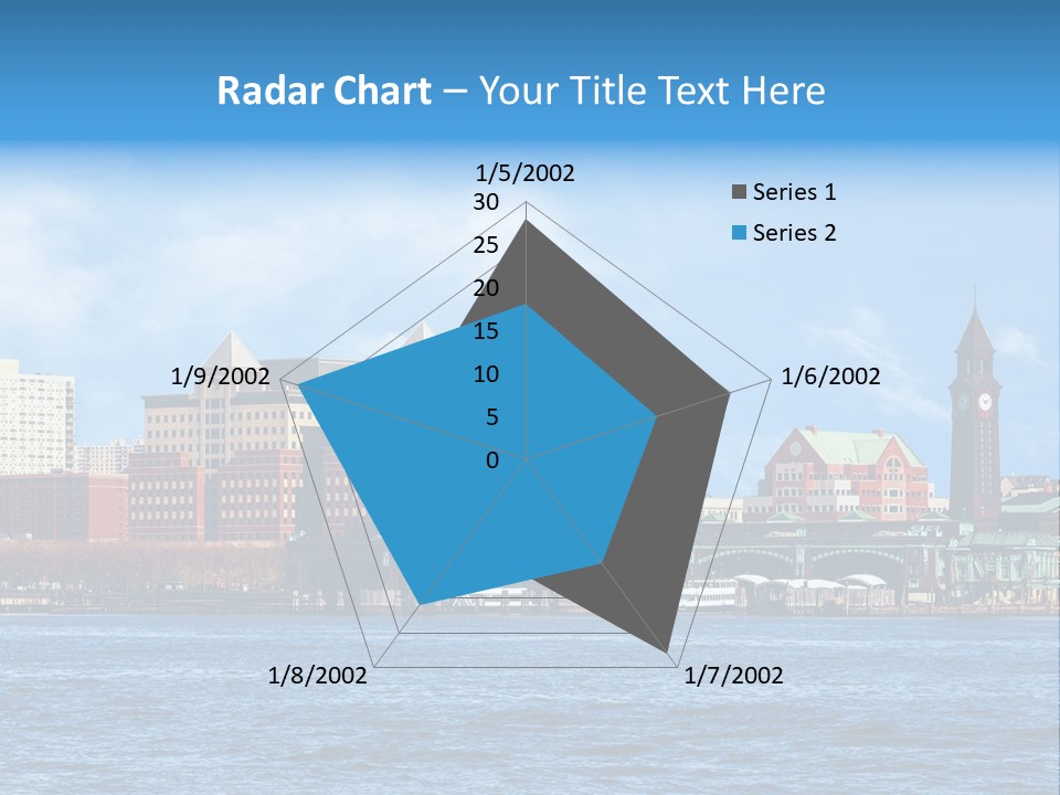 View Blue City PowerPoint Template
