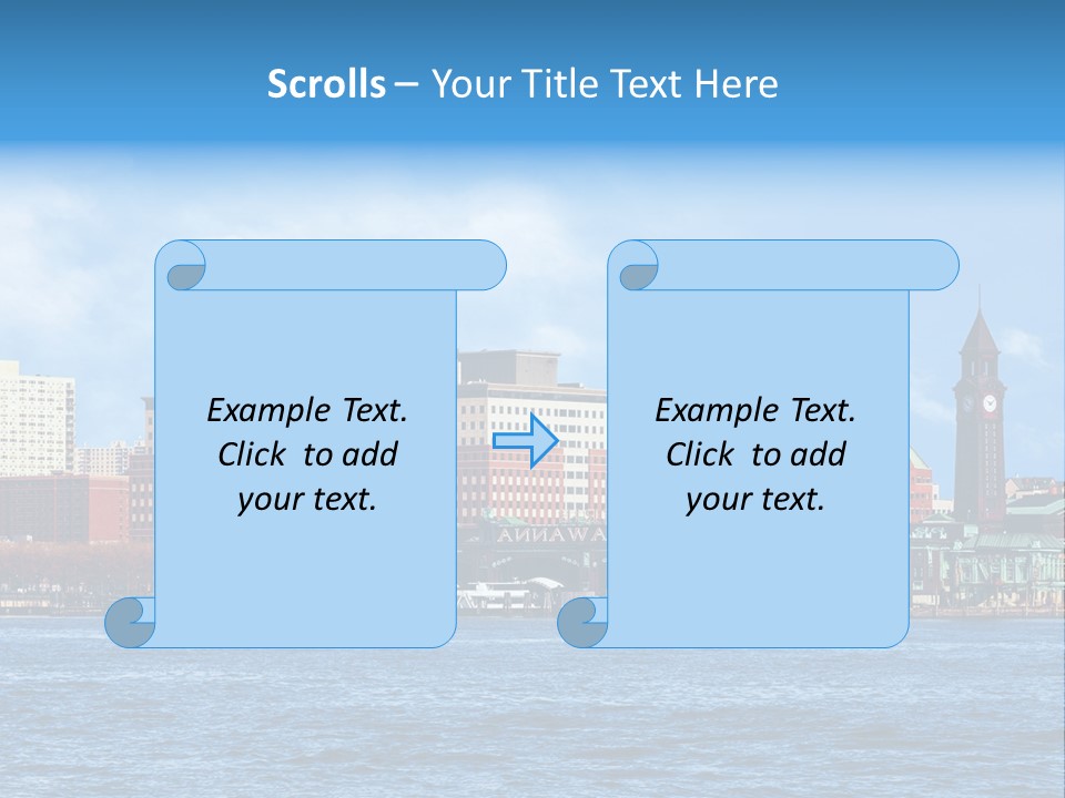 View Blue City PowerPoint Template