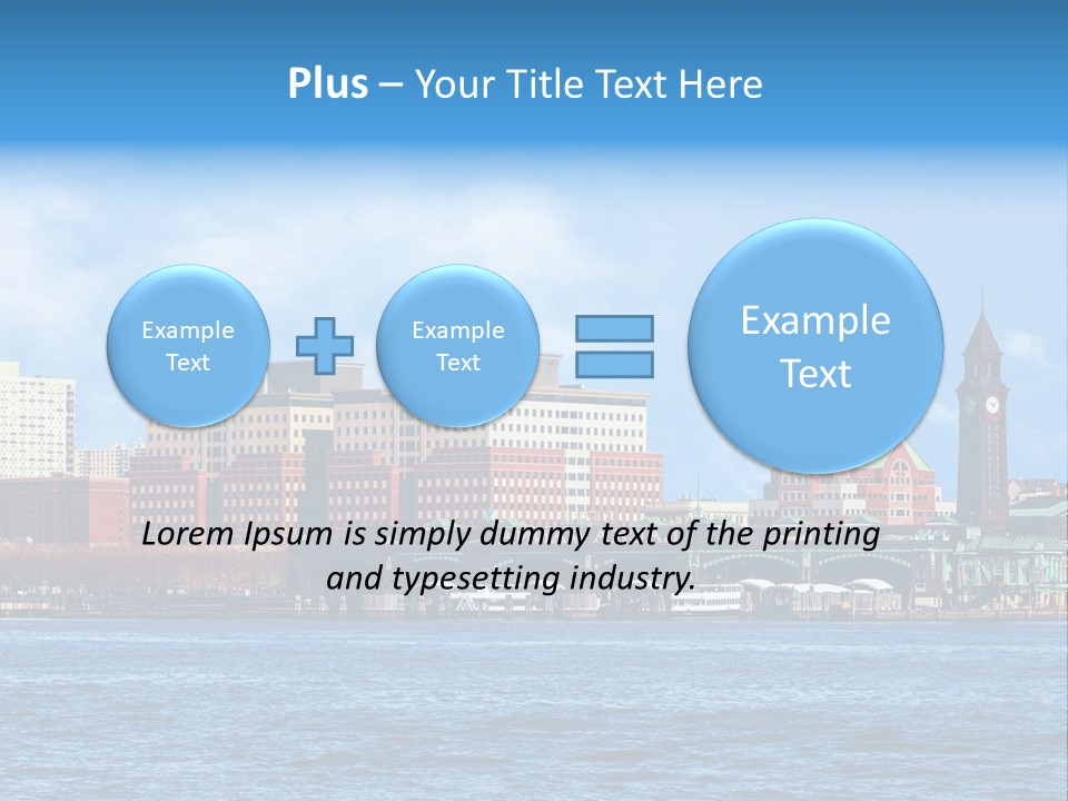 View Blue City PowerPoint Template