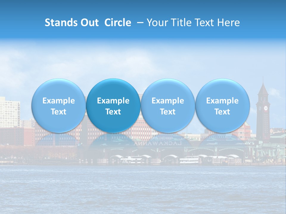 View Blue City PowerPoint Template
