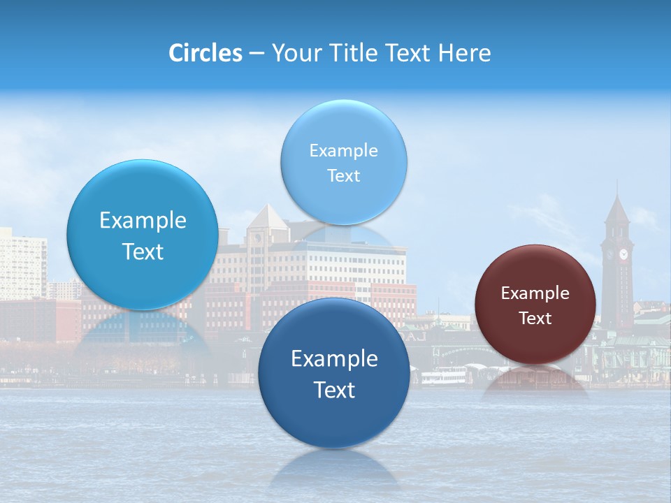 View Blue City PowerPoint Template