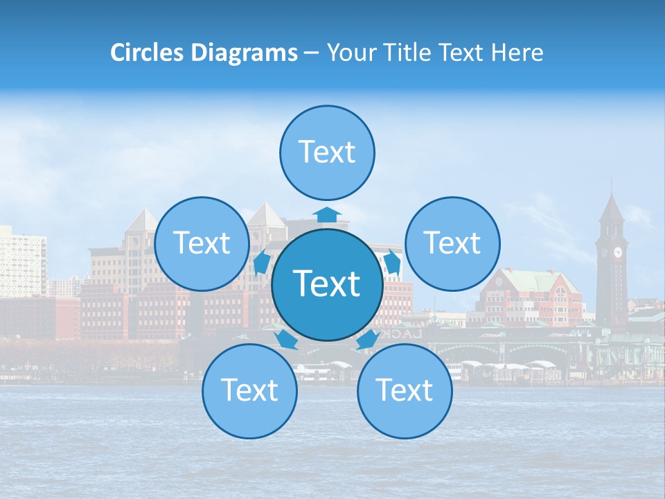 View Blue City PowerPoint Template